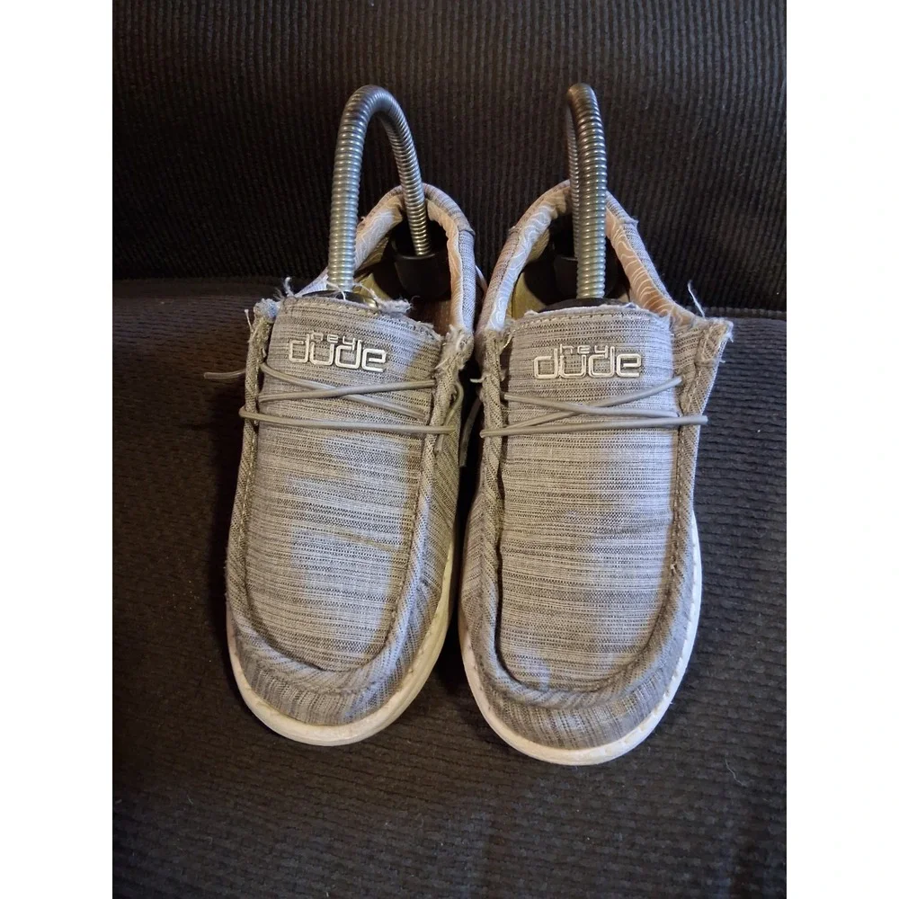 Hey Dude Wally Youth Blend Linen‎ Stone US Youth Size 3 Women's 4 40159-270
